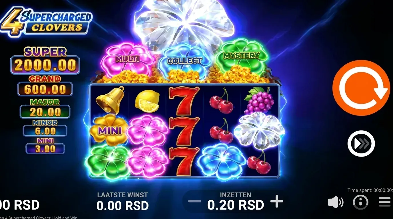 Supercharged Clovers Hold And Win sr RS play